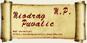 Miodrag Puvalić vizit kartica